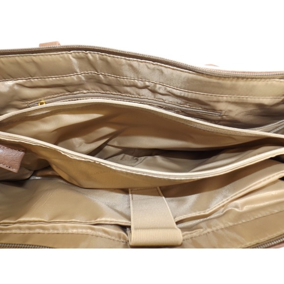 NEW Neutral Laptop Briefcase bag 11" x 16" Leather Teacher Bag - Picture 9 of 15